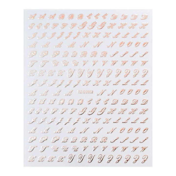 Dekorative Alphabet Nagelkunst Aufkleber