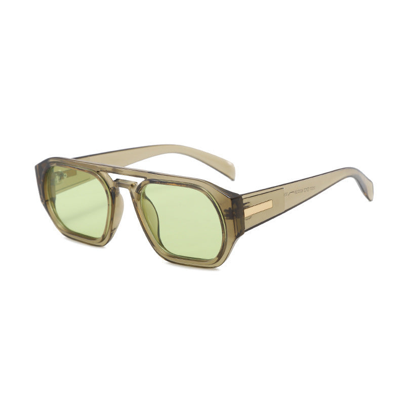 Damen modische rechteckige Brille mit elegantem Metallakzent Karnz