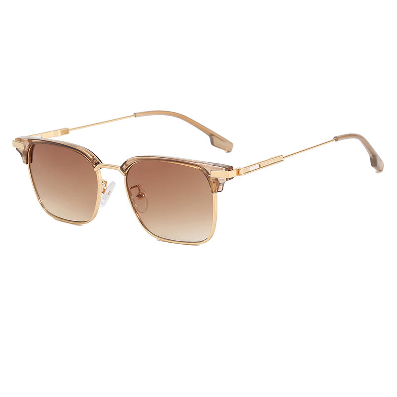 Damen quadratische Sonnenbrille mit leichtem Metallrahmen und breiten Bügeln Karnz