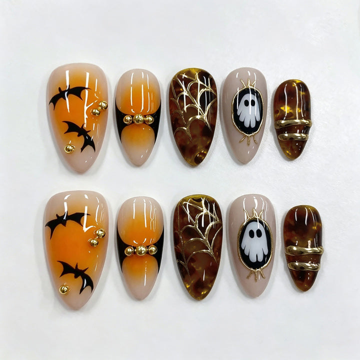 Halloween-Themen Künstlerische Druck-Nagelset