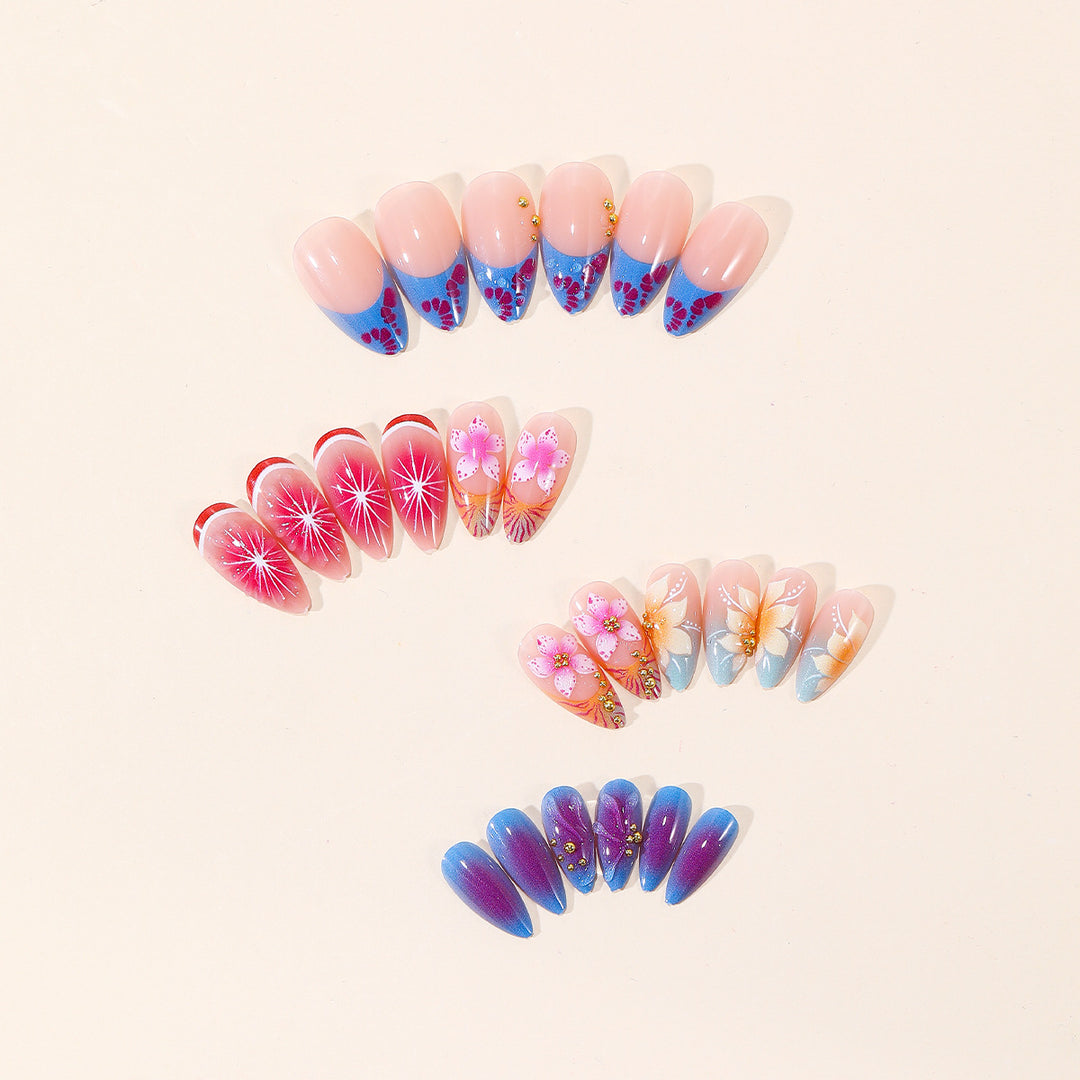 Florale Eleganz Nagelkunst Set Karnz