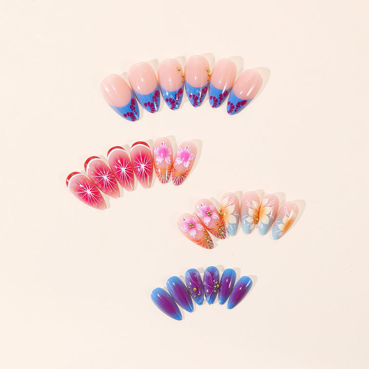 Florale Eleganz Nagelkunst Set Karnz