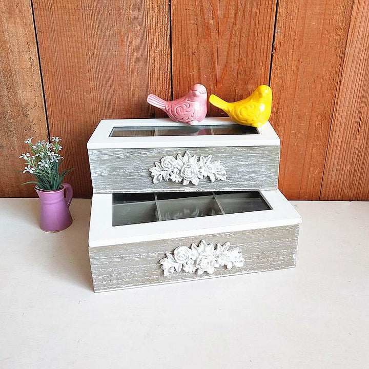 Dekorative Holzaufbewahrungsbox