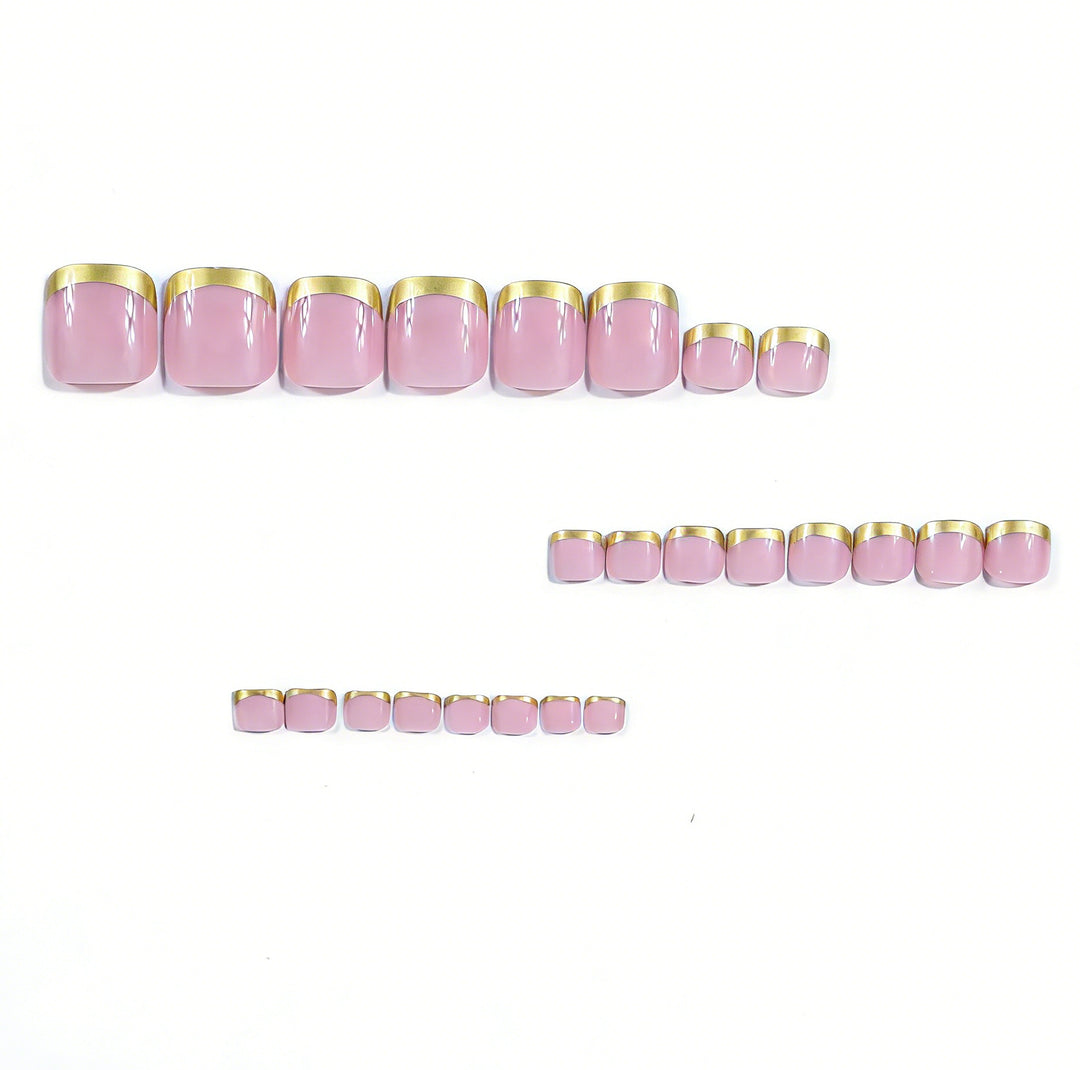 Elegante gold-tipped Nagelkunst Karnz