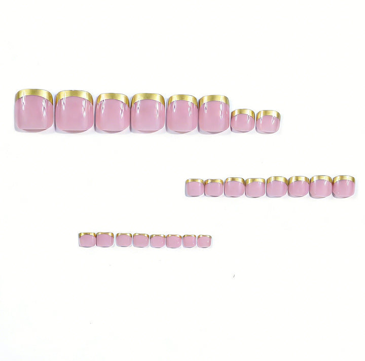 Elegante gold-tipped Nagelkunst Karnz