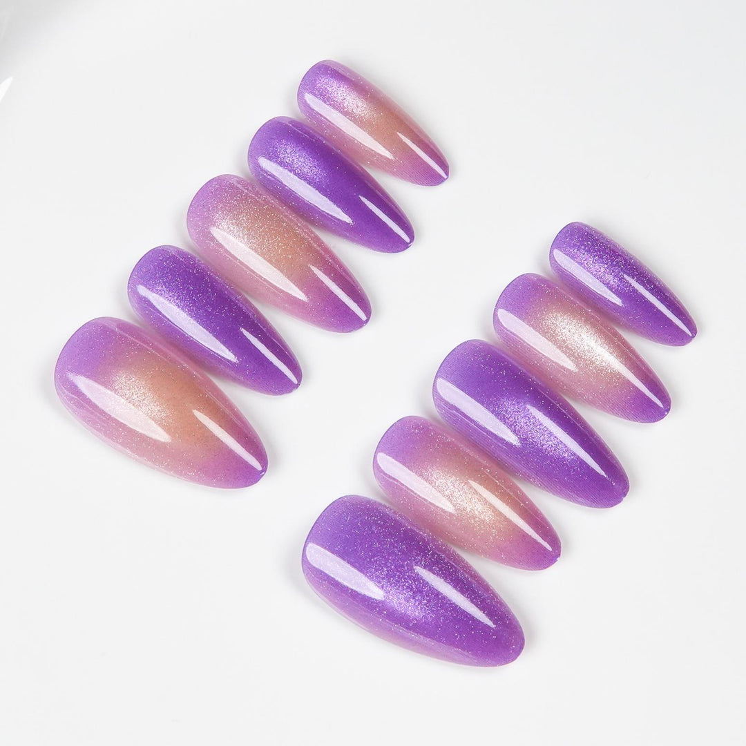Glitter Ombre Druck-Nägel