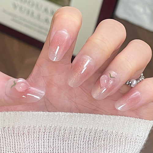 Künstlerisches Kirschblüten Press-On Nagel Set Karnz