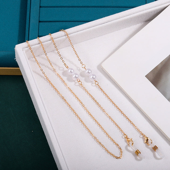 Elegante Brillekette mit Perlenakzenten Karnz