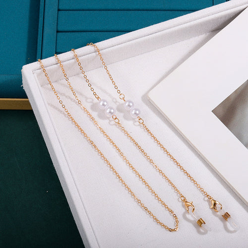 Elegante Brillekette mit Perlenakzenten Karnz