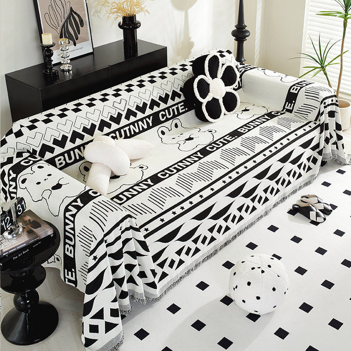 Abstraktes Design Wolldecke
