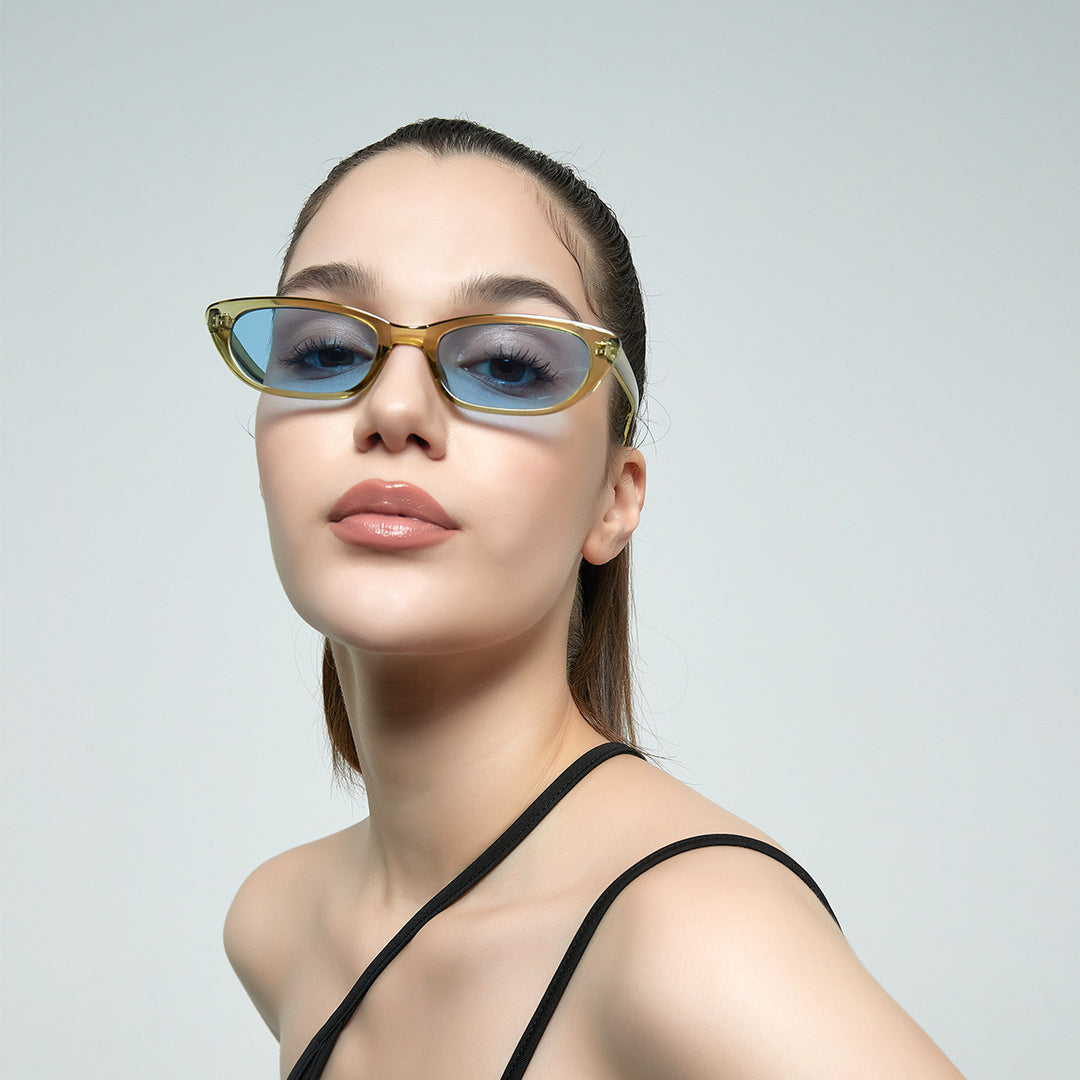 Damen modische Sonnenbrille mit einzigartigem Design und UV-Schutz Karnz