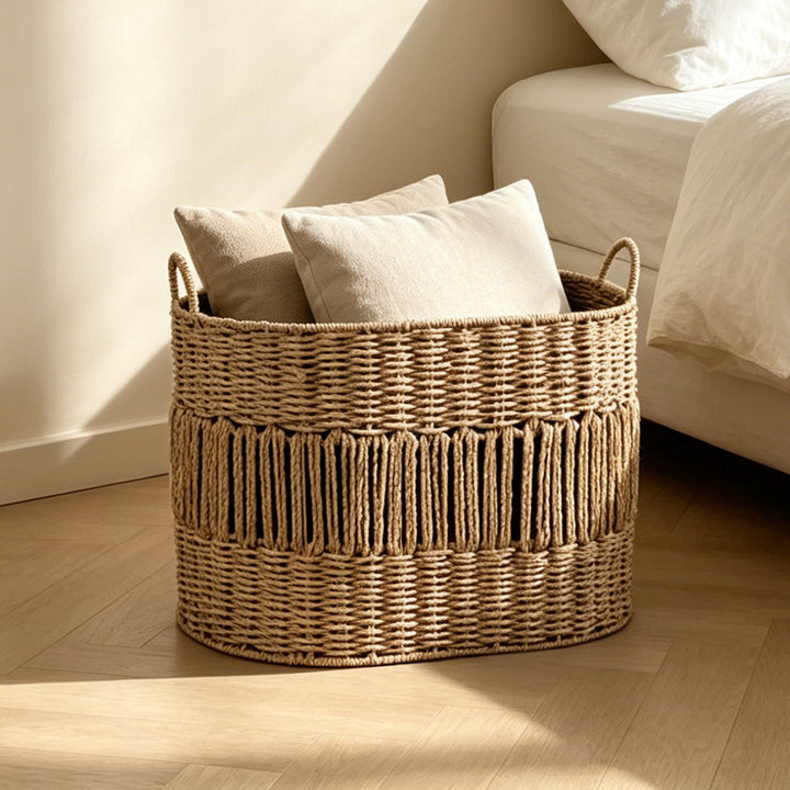 Aufbewahrungskorb mit elegantem Fransen-Design Karnz