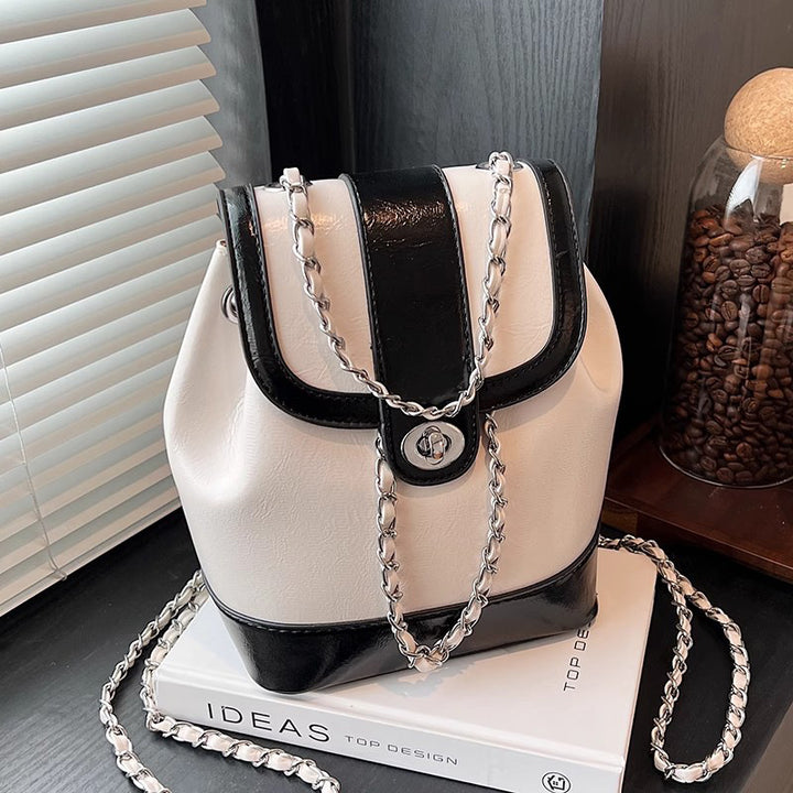 Chic Ketten-akzentierte Bucket-Handtasche Karnz