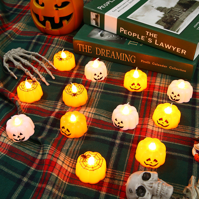 LED Mini Jack-O'-Lantern Kürbis Teelicht Nachtlicht dekoratives Accent