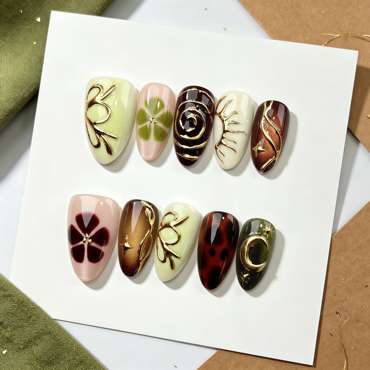 Premium Künstlerische Press-On Nagelkollektion