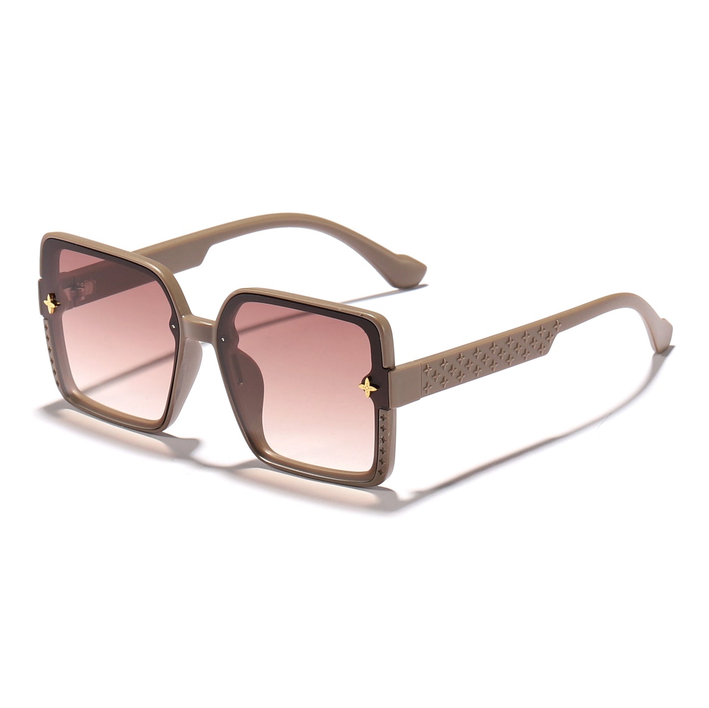 Damen modische quadratische Sonnenbrille mit verziertem Rahmen Karnz