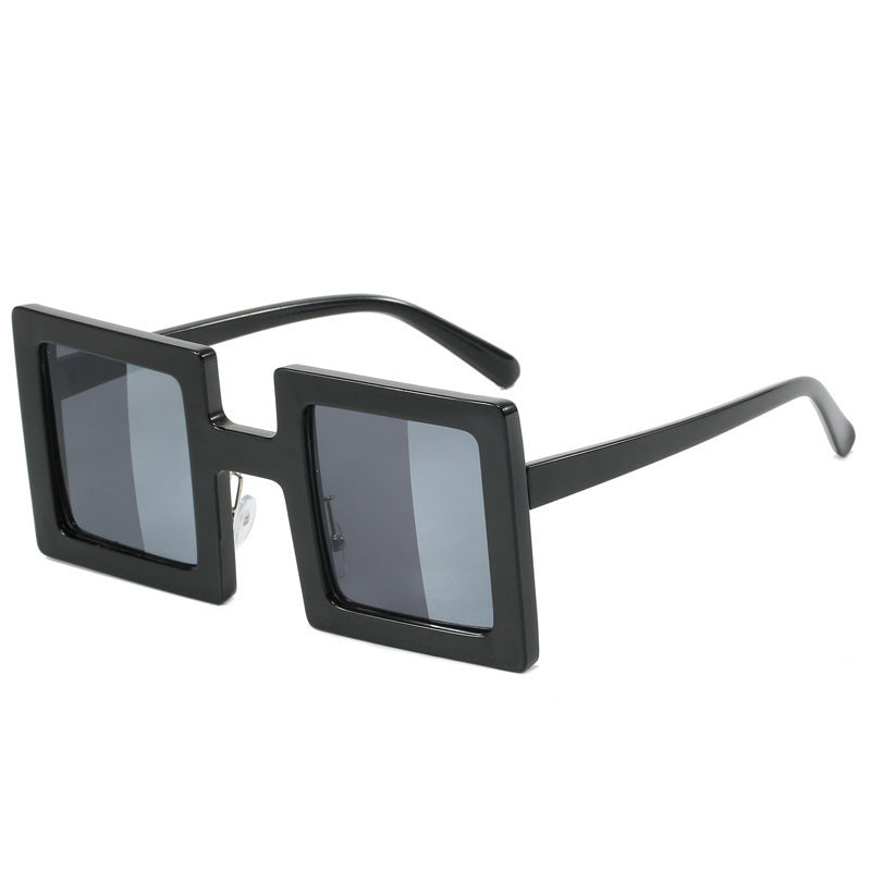 Damen modische quadratische Sonnenbrille mit einzigartigem, klarem Design Karnz