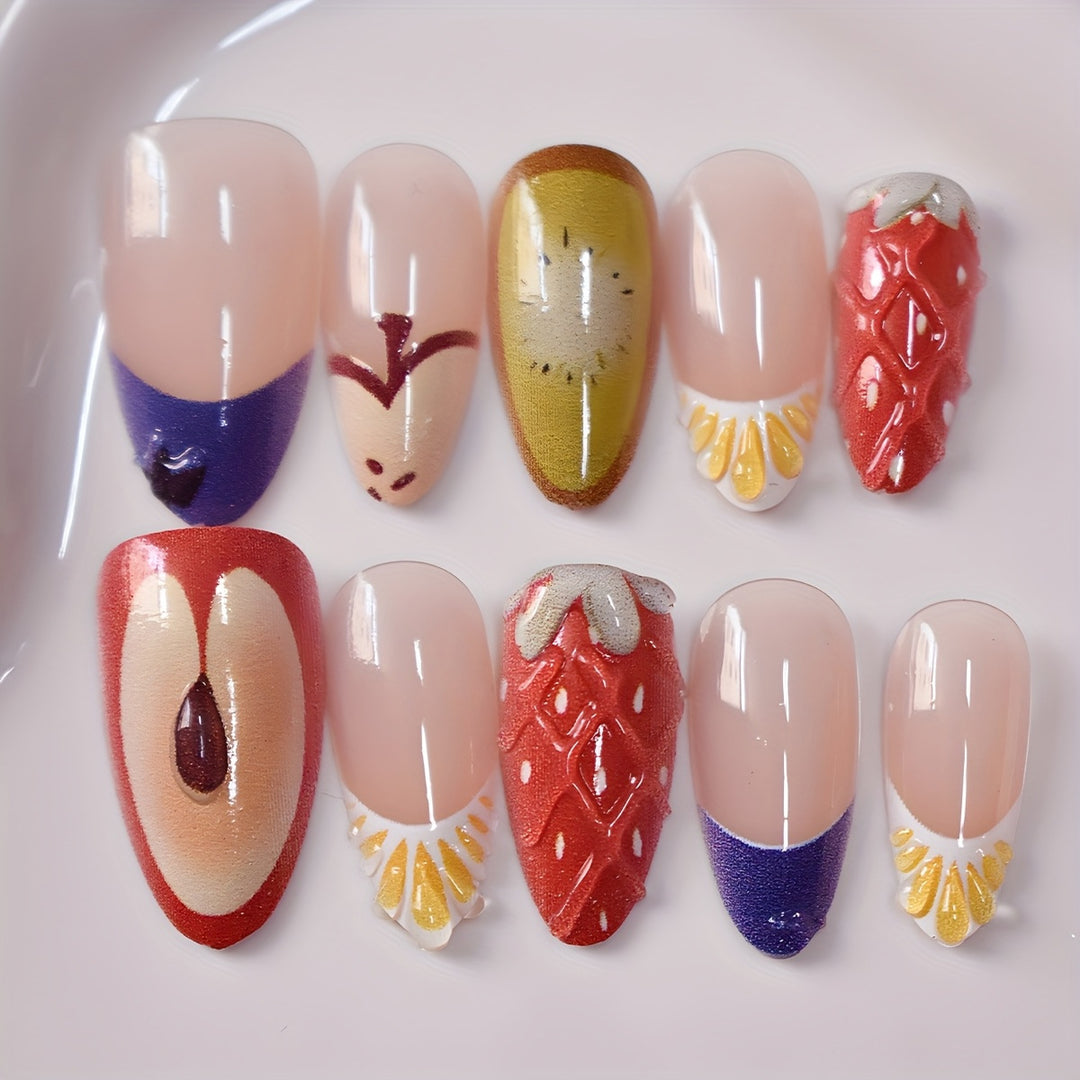 Künstlerisches Gel-Nagelkunst-Design Karnz