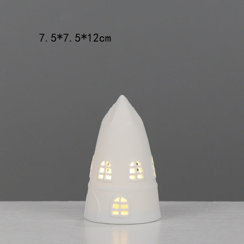 Dekorative hausförmige keramische Nachtlampe Karnz