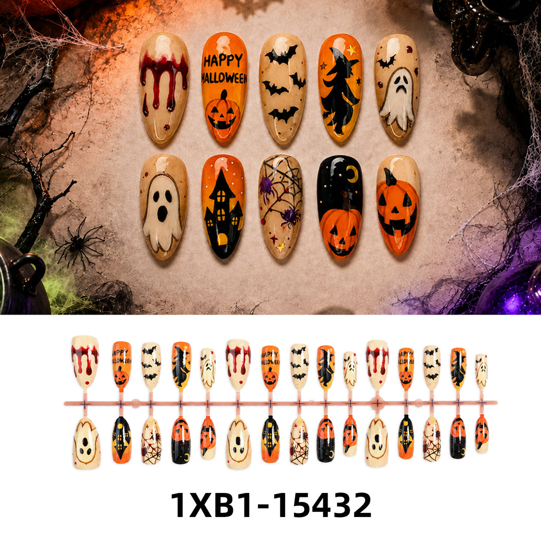 Kunstnagelset mit kreativen Halloween-Motiven Karnz