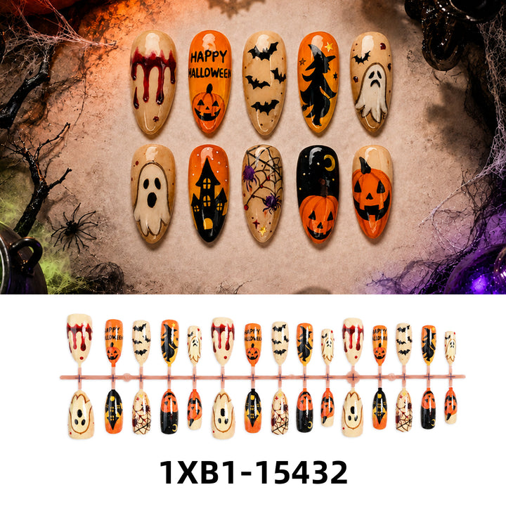Kunstnagelset mit kreativen Halloween-Motiven Karnz