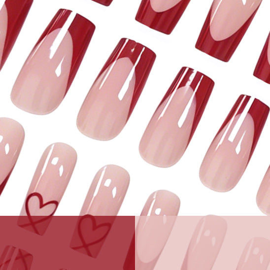 Künstlerisches dekoratives Press-On-Nagelset Karnz