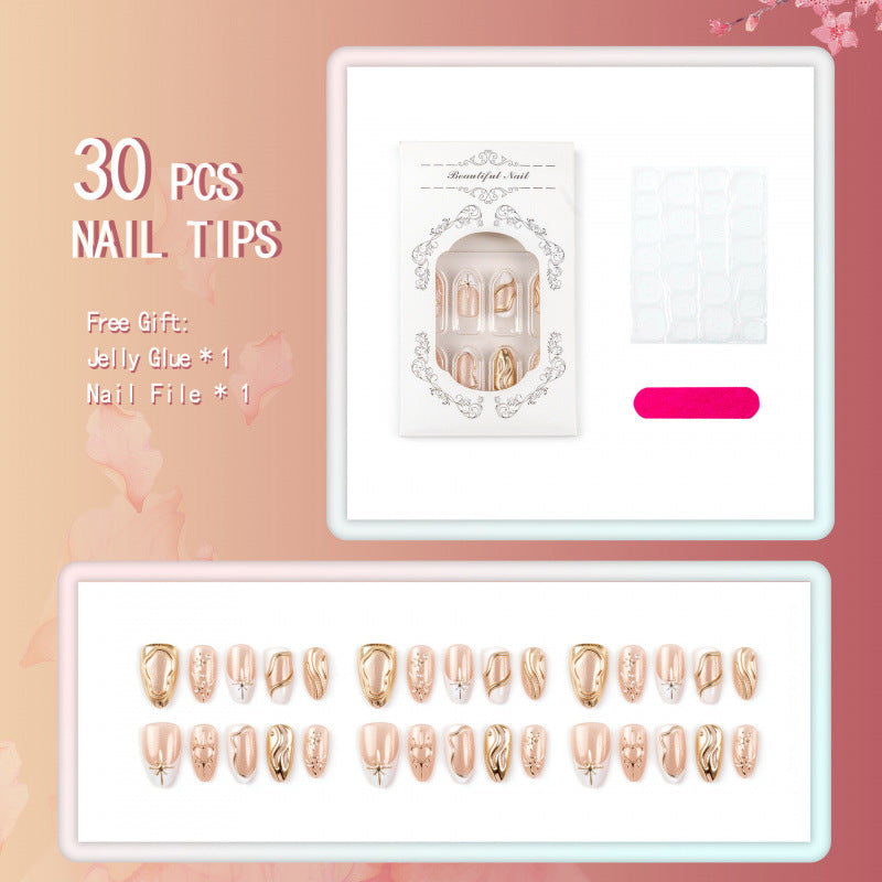 Dekorativer Acryl Press-On Nagelset