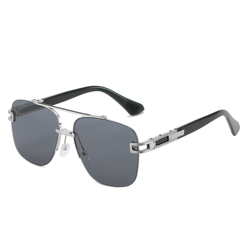 Damen Modische quadratische Sonnenbrille mit elegantem Metallrahmen Karnz