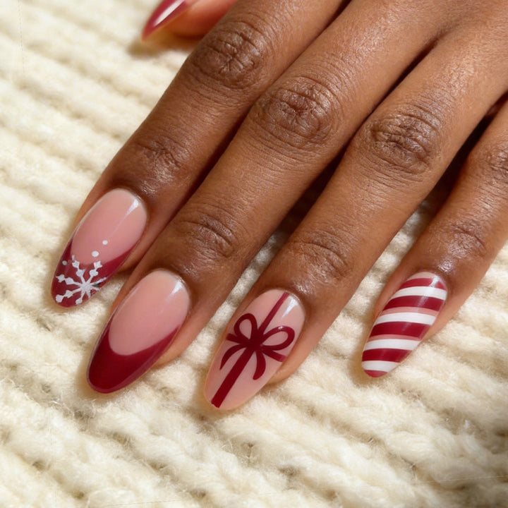 Festliches Themen Stiletto Nagelkunst Verlängerungen Karnz