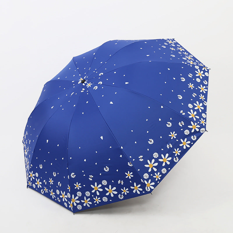 Damen Regenschirm mit floralem Design und verstärktem Rahmen Karnz