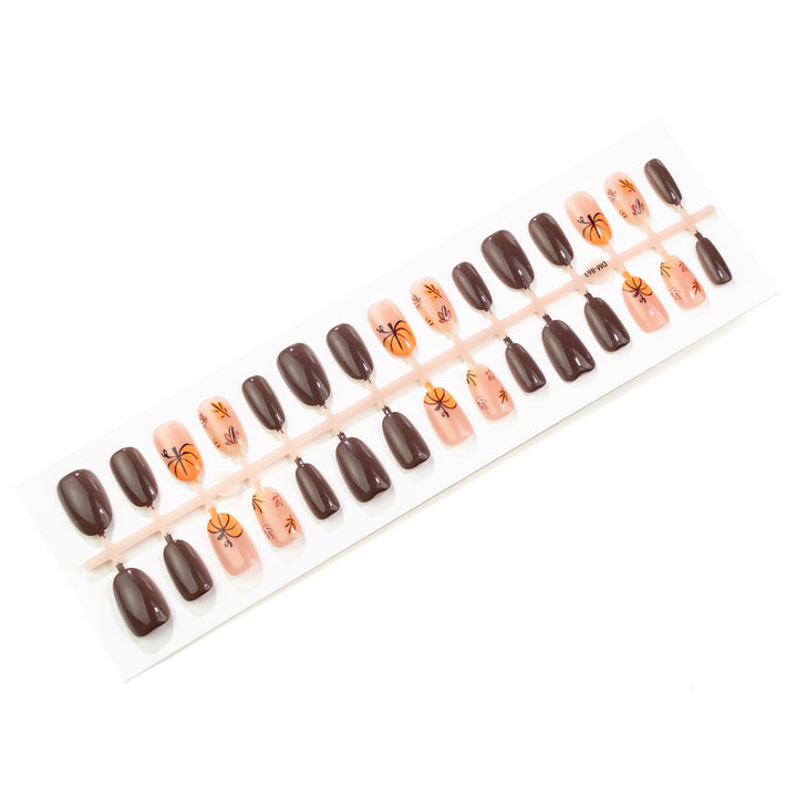 Herbst-inspirierter Press-on-Nagelset