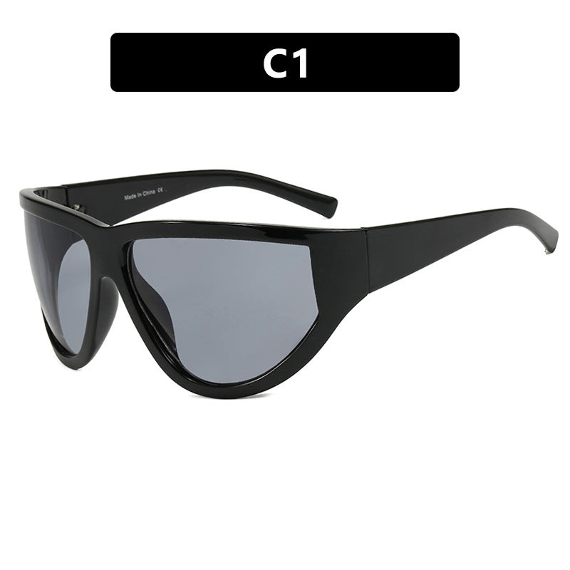 Damen futuristische Sonnenbrille mit sportlichem Design und flexiblen Gläsern Karnz