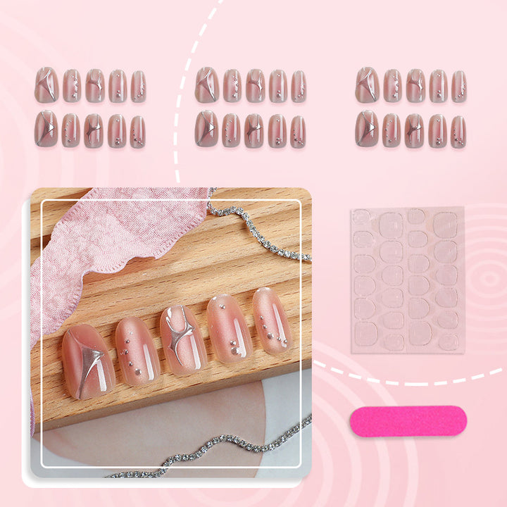 Elegantes Press-On-Nagelset mit hochwertigem Design