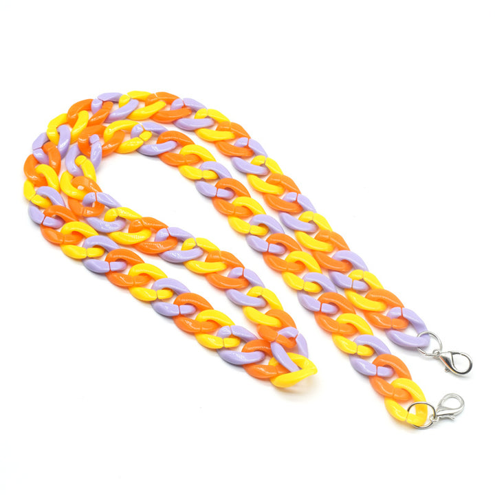 Funktionale Farbblock Brillen Kette Karnz