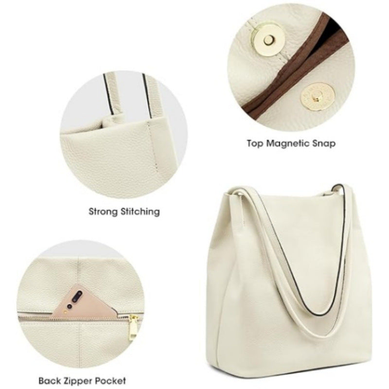 Stilvolle Leder Hobo-Handtasche Karnz