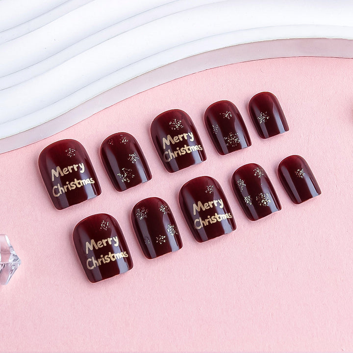 Festliche Weihnachts-Themen Press-On Nagelkunst Karnz 1787543209