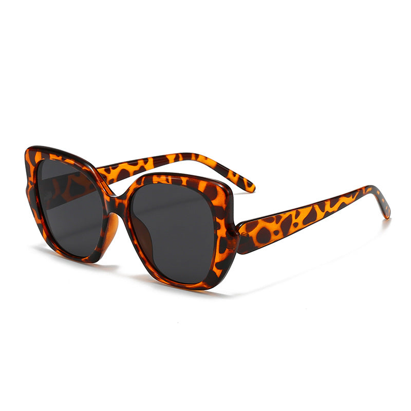 Damen oversized modische Sonnenbrille mit geschwungenem Rahmen Karnz