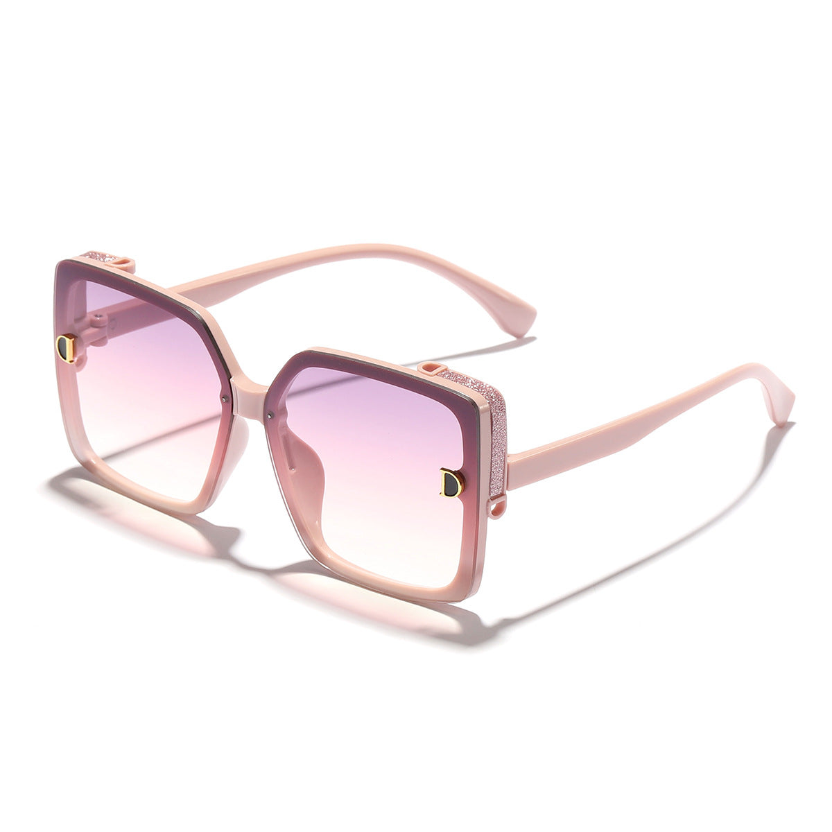 Damen Designer-Sonnenbrille mit luxuriösem Rahmen und glitzernden Details Karnz