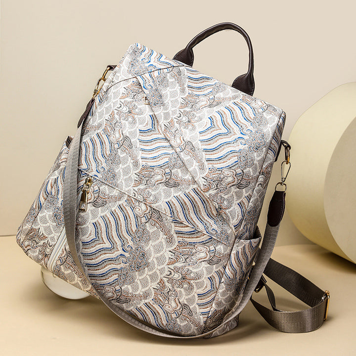 Chic Gemusterter Reise-Rucksack Karnz