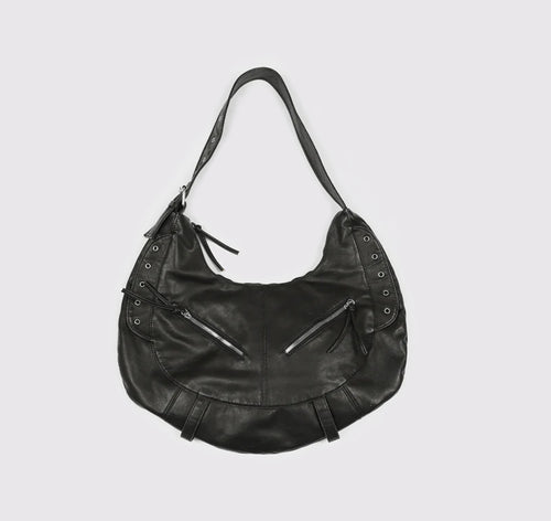 Multi-Pocket Lässige Leder Hobo Tasche