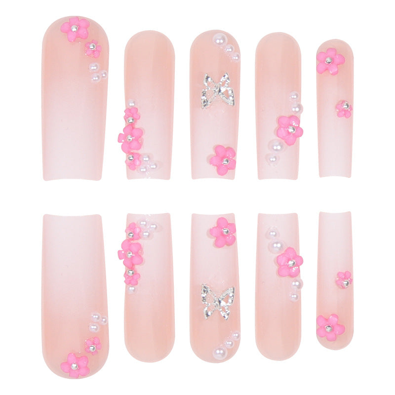 Dekorative Florale Stiletto Nagelkunst Extensions Karnz