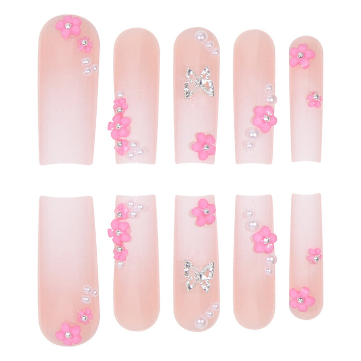 Dekorative Florale Stiletto Nagelkunst Extensions Karnz