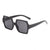 Damen stilvolle oversized Sonnenbrille mit elegantem Leoprint Karnz