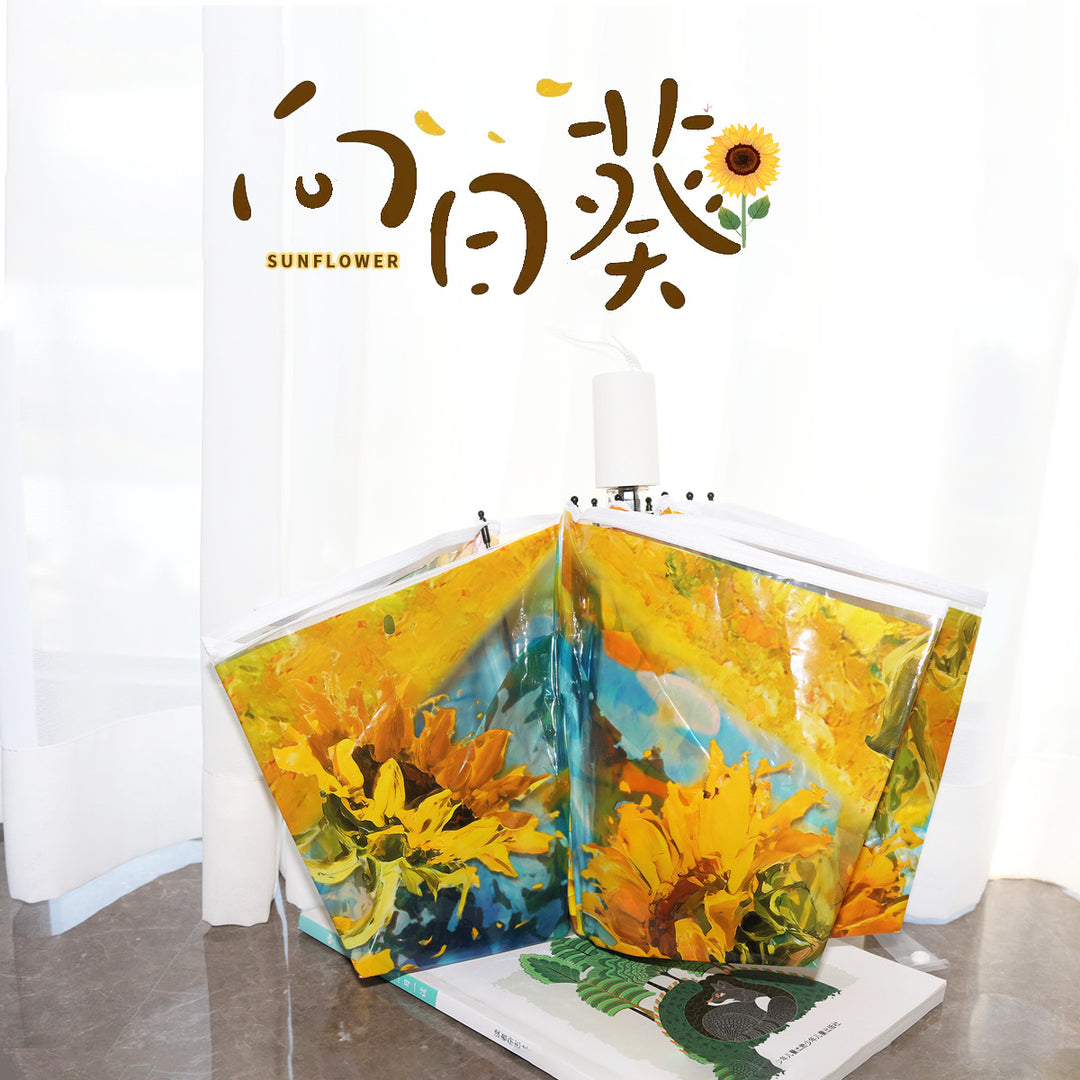 Damen Regenschirm mit lebhaftem Sonnenblumen-Motiv Karnz