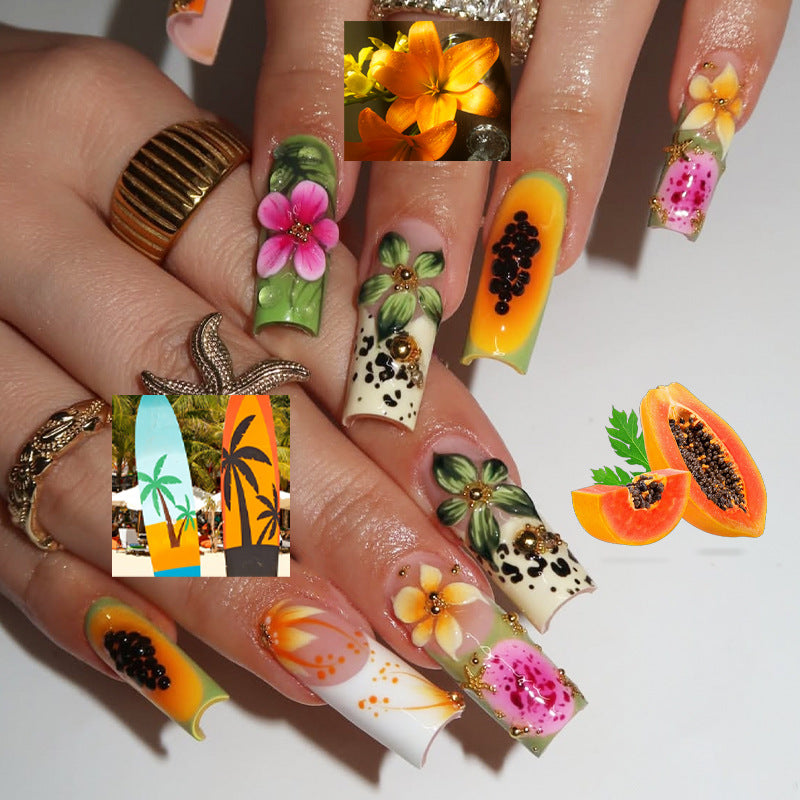 Blumenmuster Nagelspitzen Box Set Karnz