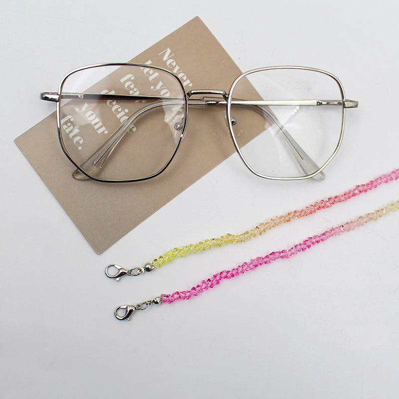 Elegante Kristallperlen Brille Kette Karnz