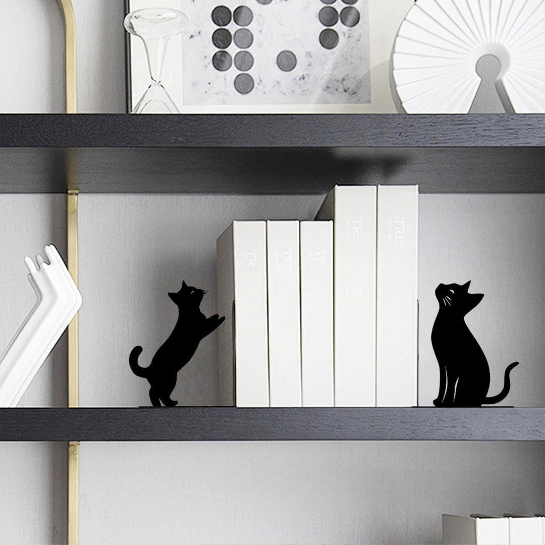 Künstlerische Katzenbuchstützen