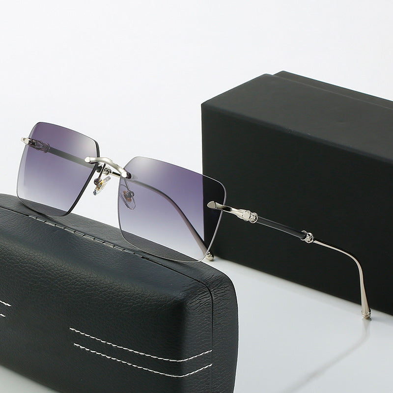 Damen modische Sonnenschutzbrille mit quadratischem Rahmen und luxuriösen Akzenten Karnz