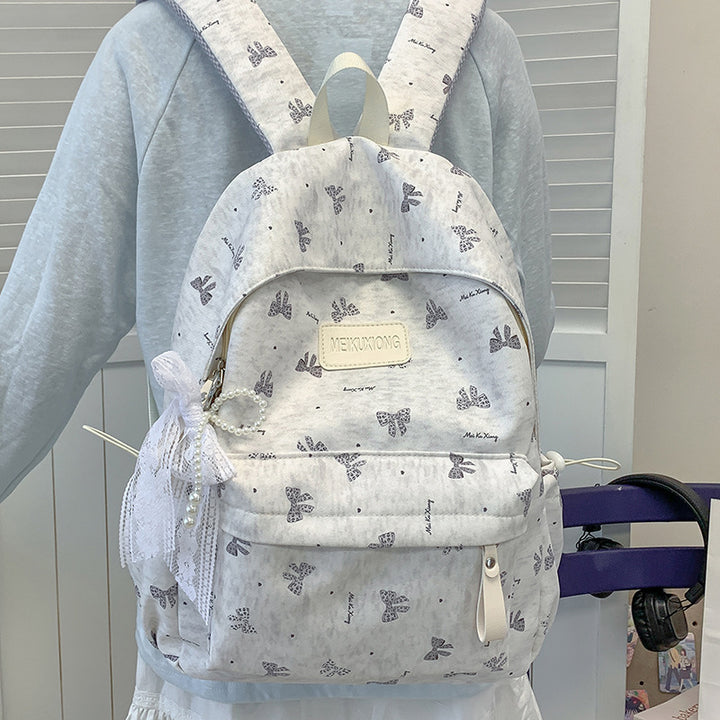 Stylische Schmetterlingsdruck Rucksack Karnz