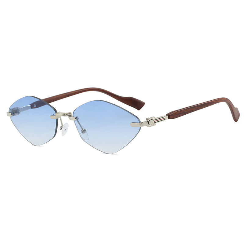 Damen geometrische Sonnenbrille mit luxuriösen Holzarmen und polarisierten Gläsern Karnz